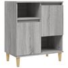 vidaXL Sideboard Grey Sonoma Engineered wood, solid eucalyptus wood