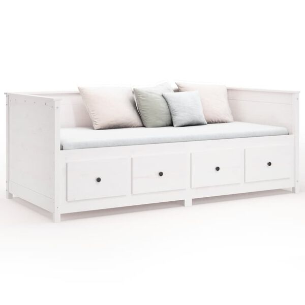 vidaXL Day Bed White Solid pine wood 39.4 x 78.7 in