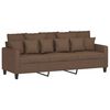 vidaXL 2 Piece Sofa Set with Cushions Brown Fabric