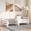 vidaXL Day Bed White Solid pine wood Twin, Full