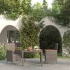vidaXL Outdoor Dining Set Black and Grey