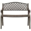 vidaXL Garden Bench Bronze Cast Aluminum, Cast Iron Medium Durable