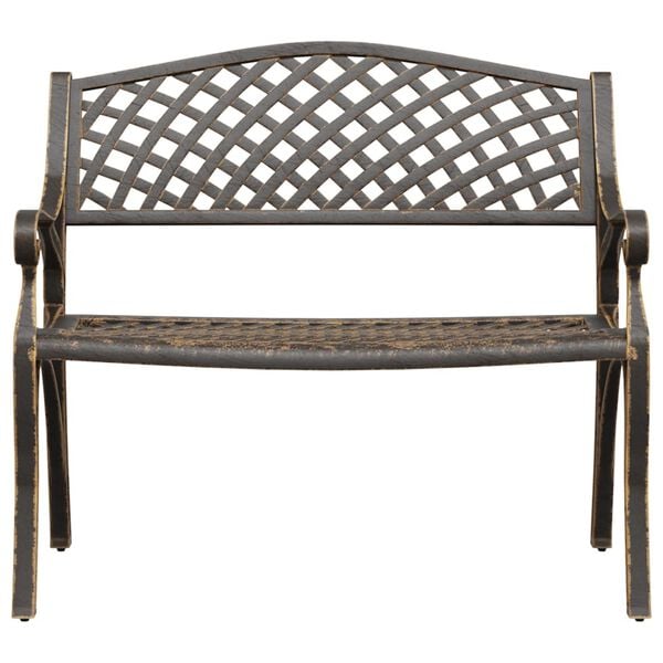 vidaXL Garden Bench Bronze Cast Aluminum, Cast Iron Medium Durable