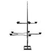 vidaXL Metal Christmas Tree Black Powder-coated steel 30 in Collapsible