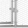 vidaXL Chicken Cage Silver 400 x 200 x 198.5 cm Galvanized steel