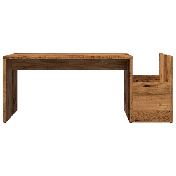 vidaXL Coffee Table Old wood Engineered wood 35.4 x 17.7 x 13.8 in