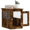 vidaXL Dog Crate Furniture Smoked oak Engineered wood, steel Medium
