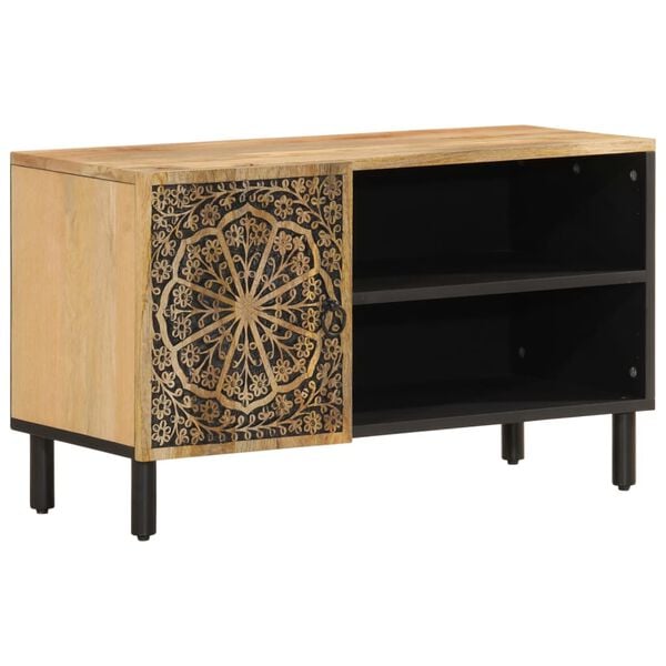 vidaXL TV Cabinet Brown Solid mango wood, iron TV Stand Rectangular