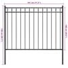 vidaXL Garden Fence Steel 5.9 ft x 3.3 ft Black
