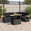 vidaXL Garden Sofa Set Black
