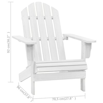 vidaXL Patio Chair Wood White