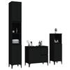 vidaXL Bathroom Furniture Set Black Engineered wood, metal Medium