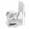 vidaXL Bookends 2 pcs Silver 8 x 12 x 16.5 cm Aluminium