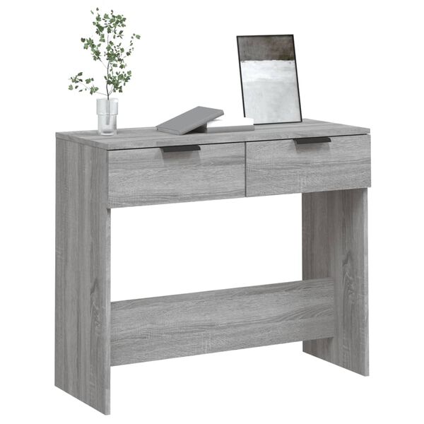 vidaXL Console Table Grey Sonoma Engineered Wood Medium Console Table