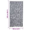 vidaXL Insect Curtain Silver 39.4x86.6" Chenille