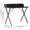 vidaXL Desk Black Engineered Wood Compact Sleek Corner Desk