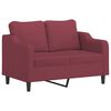 vidaXL Sofa Set Wine Red Fabric (100% polyester), Metal, Textilene, Plywood