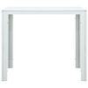 vidaXL Coffee Table White HDPE and Steel Compact Durable Square