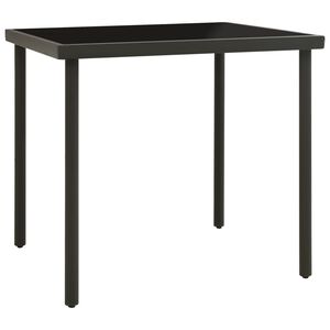 vidaXL Outdoor Dining Table Black and Anthracite