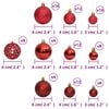 vidaXL Christmas Bauble Set of 100 Wine Red Polystyrene Small