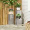 vidaXL Plant Stand 3 pcs Silver Stainless steel