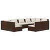 vidaXL Garden Lounge Set Brown and Cream