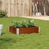 vidaXL Garden Planter Brown Solid pine wood 31.5 x 23.6 x 8.5 in