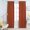 vidaXL Blackout Curtains with Hooks 2 pcs Rusty 55.1x88.6"