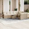 vidaXL Garden Sofa Set Beige