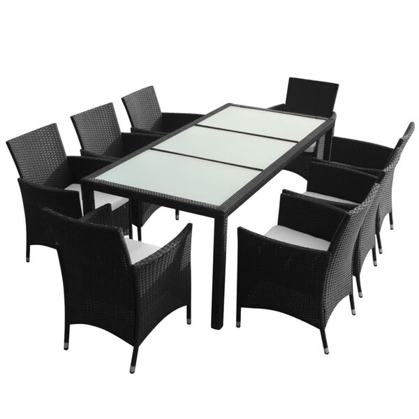 vidaXL Garden Furniture Set Black