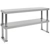vidaXL 2-Tier Work Table Overshelf 47.2"x11.8"x25.6" Stainless Steel