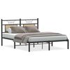 vidaXL Bed Frame Sonoma Oak Engineered wood, Steel Full Bed Frame