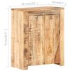 vidaXL Sideboard Natural Mango Wood Solid Rough Mango Wood Medium