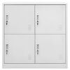 vidaXL Locker Cabinet Set of 5 Light Grey Steel Medium Locker Cabinet
