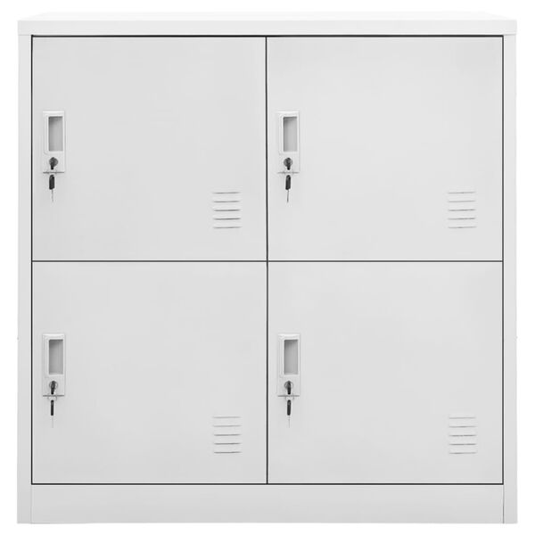vidaXL Locker Cabinet Set of 5 Light Grey Steel Medium Locker Cabinet