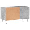 vidaXL Record Cabinet Concrete Grey Engineered Wood, Iron Medium