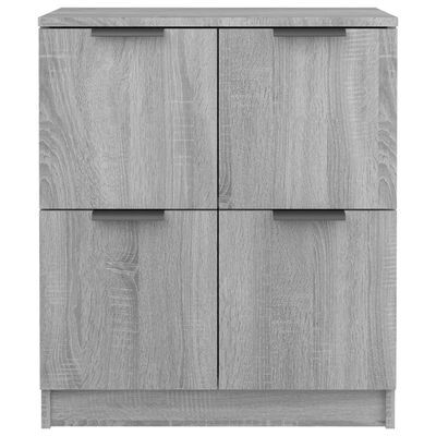 vidaXL Sideboards 2 pcs Gray Sonoma 23.6"x11.8"x27.6" Engineered Wood