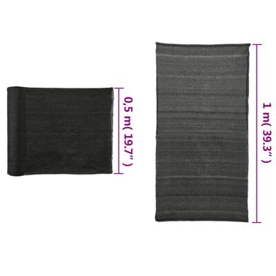 vidaXL Privacy Net HDPE 3.3'x82' Black