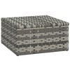 vidaXL Garden Lounge Set Gray, Anthracite PE Rattan, Powder-coated Steel