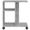 vidaXL Side Table Concrete grey Engineered wood 19.7x11.8x21.7 in