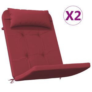 vidaXL Adirondack Chair Cushion Set of 2 Wine Red