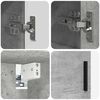 vidaXL Bathroom Furniture Set 4 pcs Concrete grey Engineered wood