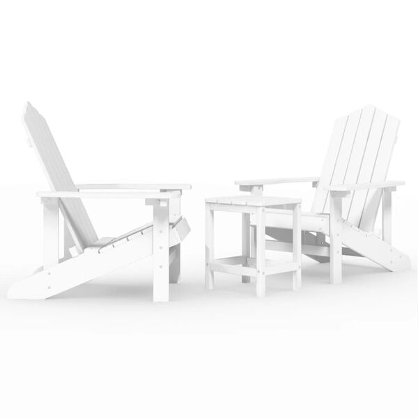 vidaXL Garden Chair White HDPE (High Density Polyethylene) Standard