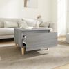 vidaXL Side Table Grey Sonoma Engineered wood, Solid eucalyptus wood