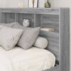 vidaXL Storage Headboard Grey Sonoma 62.99 in Engineered Wood