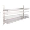 vidaXL Floating Wall Shelf Silver Stainless Steel 59 in x 11.8 in