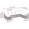 vidaXL Sofa Set with Cushion with Storage Brown Poly Rattan