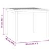 vidaXL Garden Dining Table Wood Brown Solid Acacia Wood 35.4x35.4 in