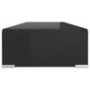vidaXL TV Stand Black Tempered glass 31.5 in x 11.8 in x 5.1 in Sleek