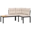 vidaXL Bench Set Black, Brown, Taupe